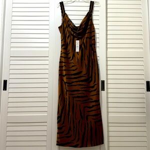 White House Black Market satin slip dress, lined, maxi, size S, NWT